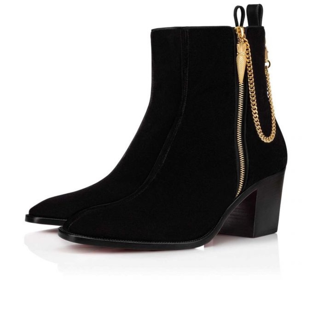 Christian Louboutin Style: Yoz The Lips Black Boots